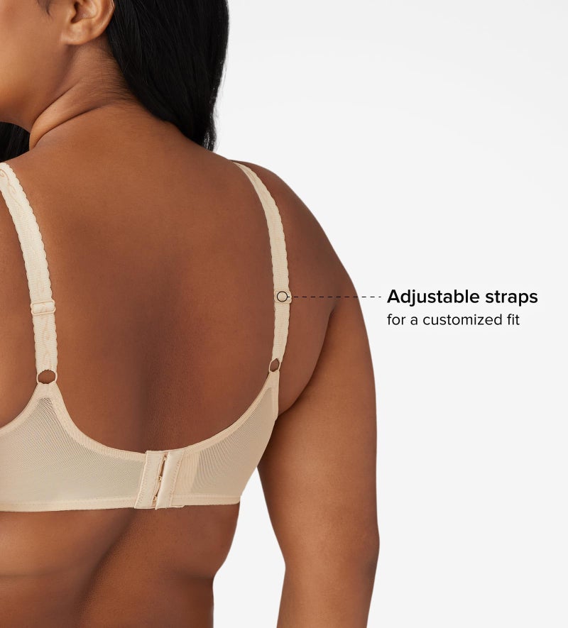 Wacoal Women's Simple Shaping Unlined Full Coverage Minimizer Bra, 857109, Black, 36DD - Image 3